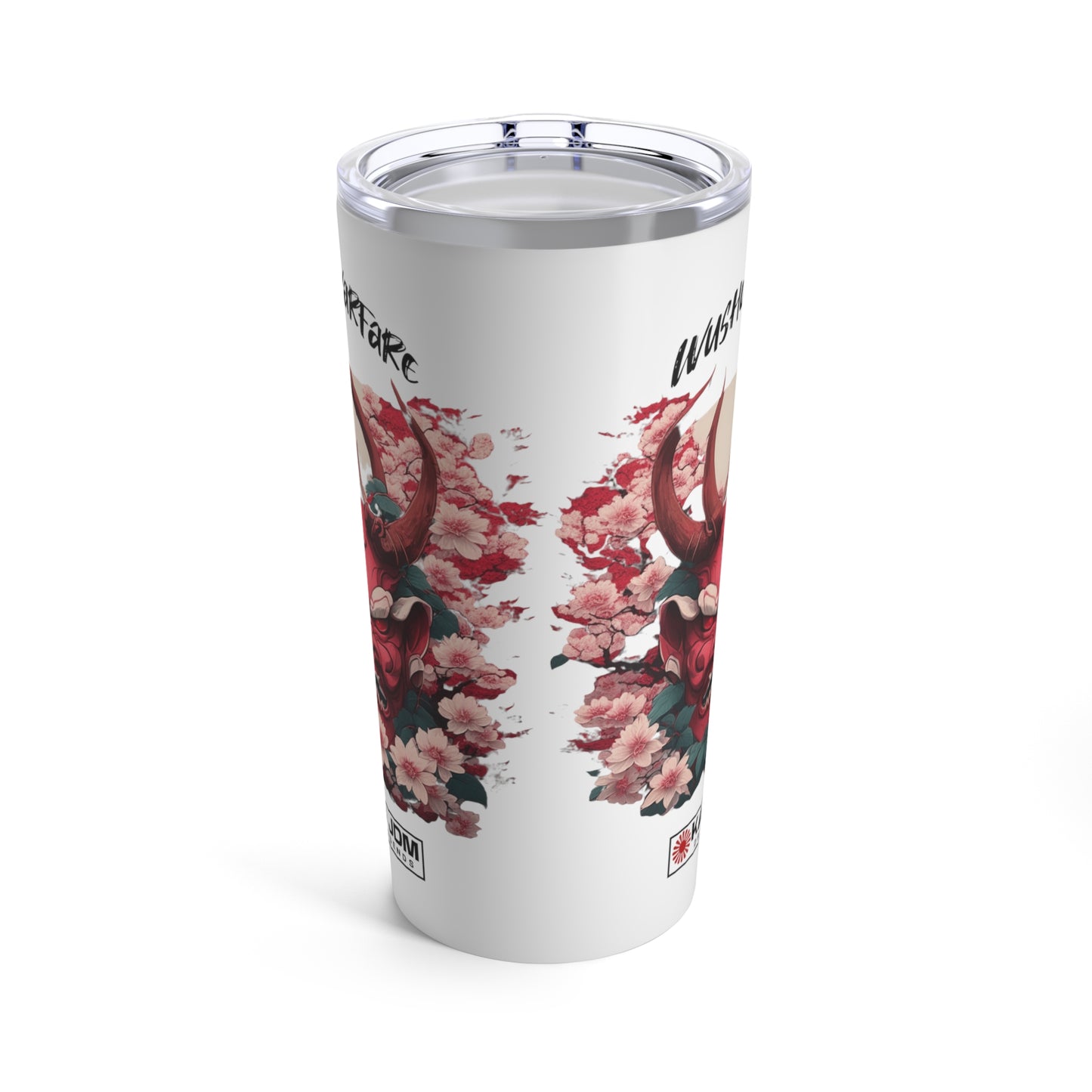 Japanese Oni Mask 20oz Tumbler, Traditional Oni Tumbler, Cherry Blossom Tumbler, Birthday Gift, Graduation Gift