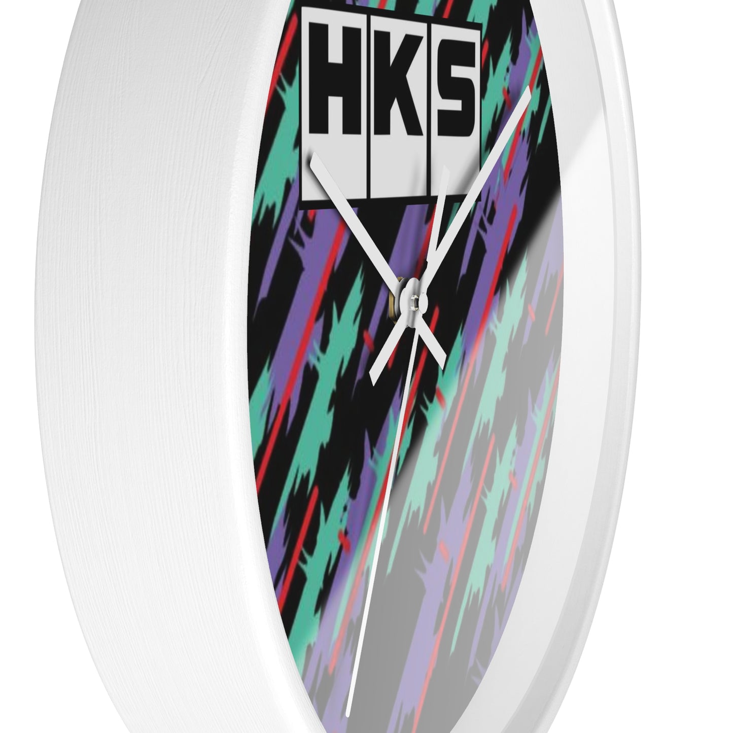 HKS Pattern Tribute Wall Clock, JDM HKS Old Logo Wall Clock