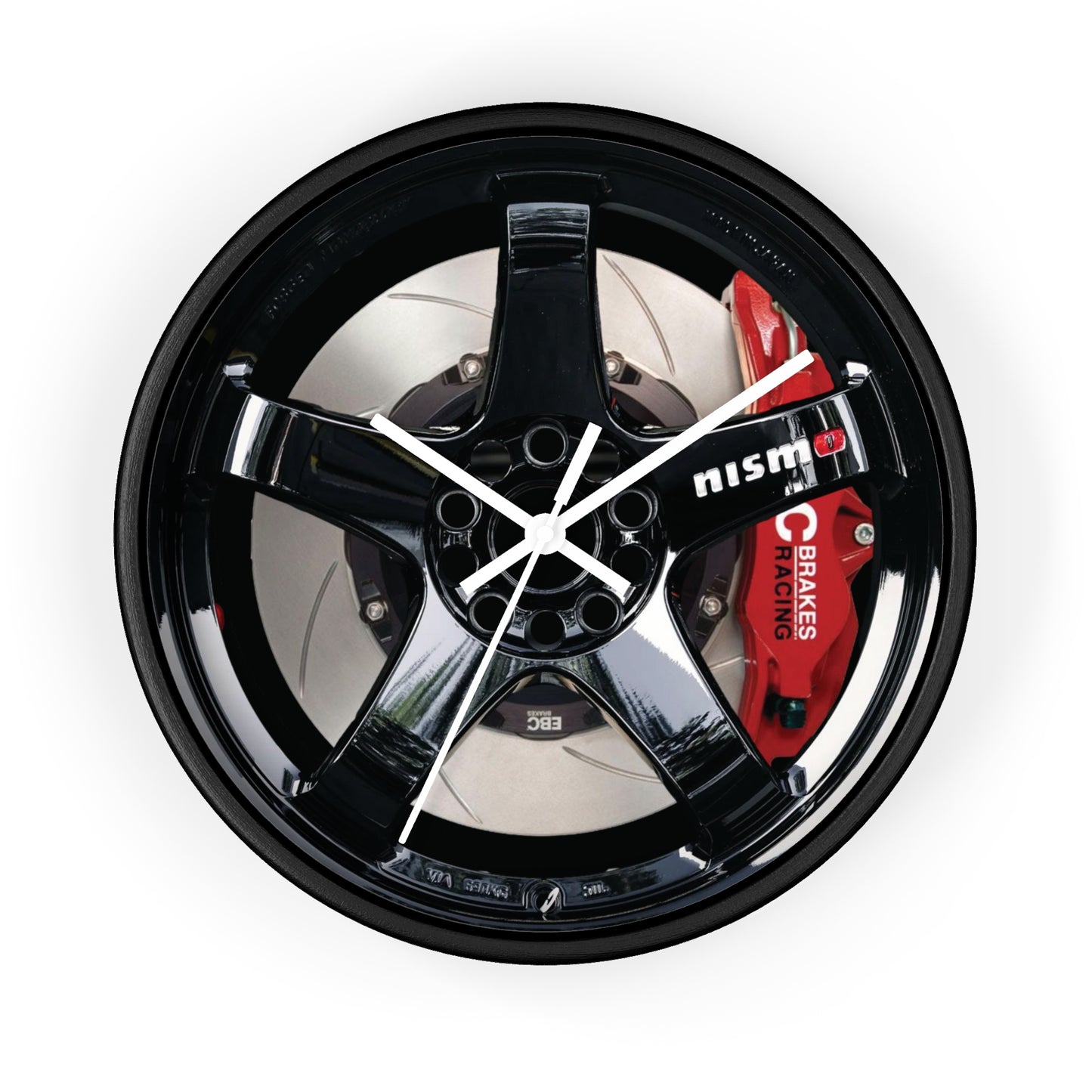 Novelty Black Nismo LMGT4 Wheel Clock, Rays LMGT4 Garage Wall Clock
