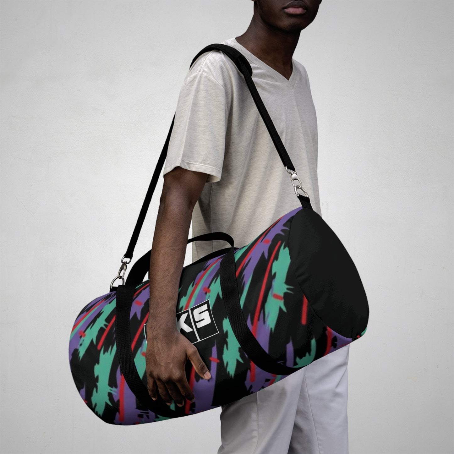 Retro HKS Oil Slick Duffel Bag, JDM Gym Bag, JDM Tool Bag