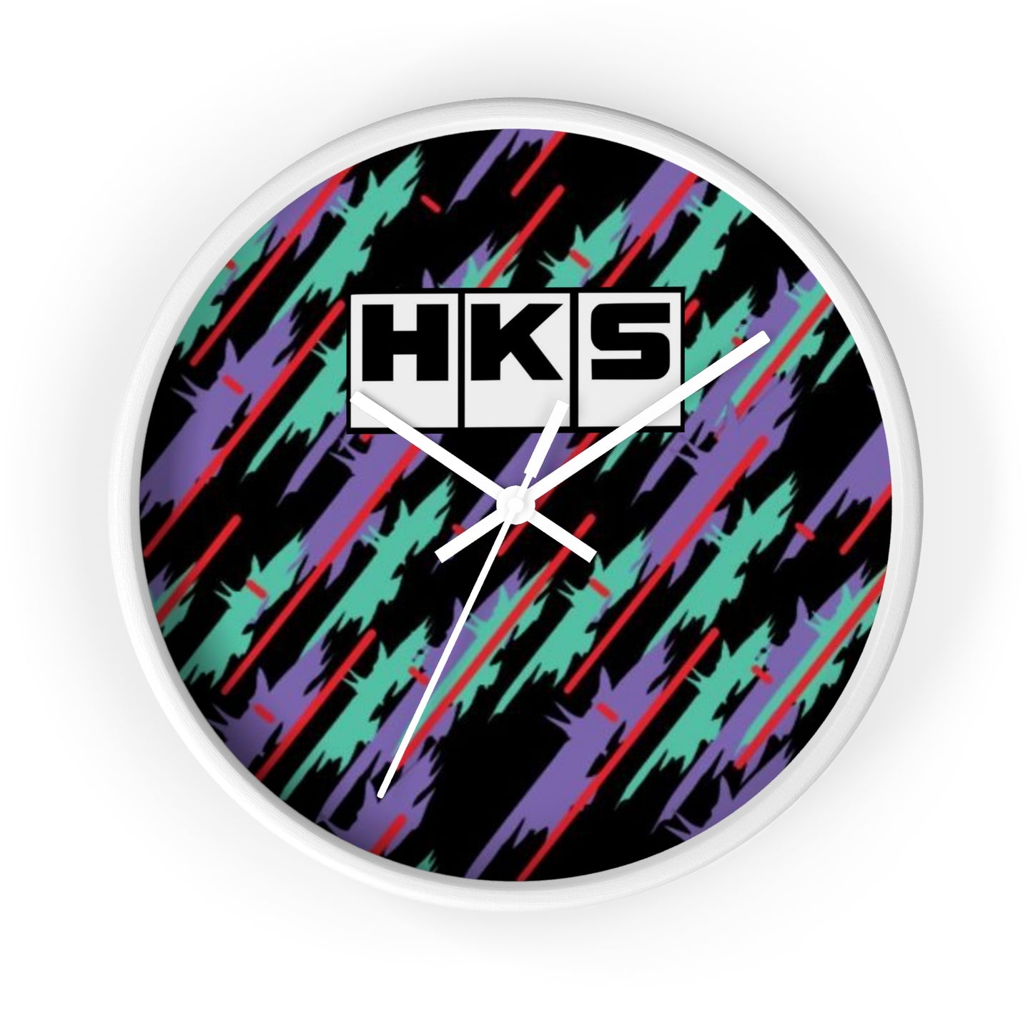 HKS Pattern Tribute Wall Clock, JDM HKS Old Logo Wall Clock