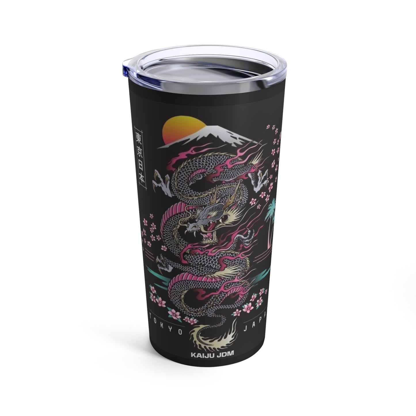 Japanese Dragon Art Tumbler, Dragon Design 20oz Tumbler, JDM Tumbler, Birthday Gift, Cars N Coffee Gift