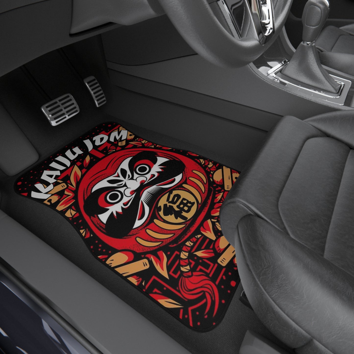 Funny Samurai Warrior Floor Mats, JDM Floor Mats