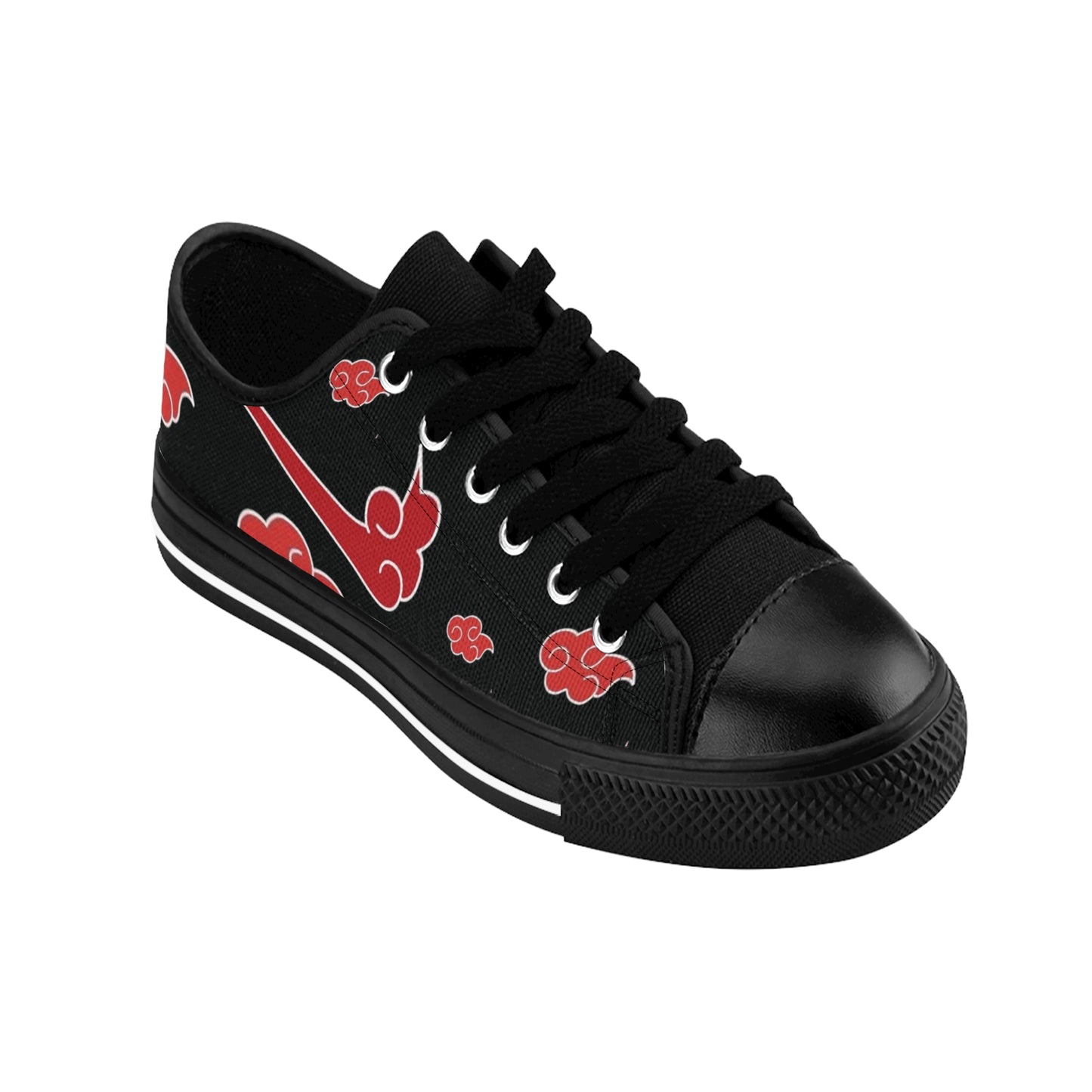 Custom Akatsuki Cloud Canvas Sneakers, Anime Akatsuki Canvas Shoes, JDM Anime Flat Sneakers, Japanese Art Custom Shoes, Drift Shoes