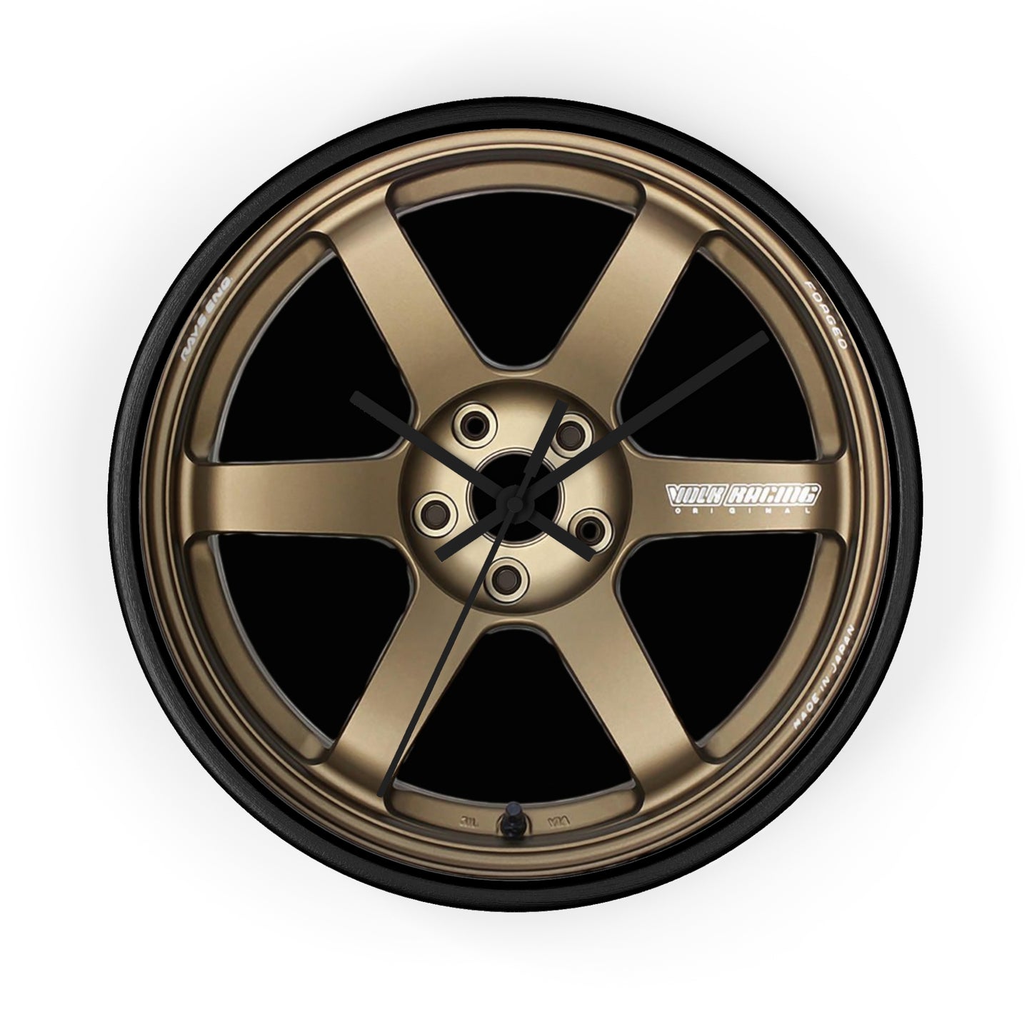 Tribute TE37 Rays Wheels Wall Clock, Volk Racing Garage Wall Clock