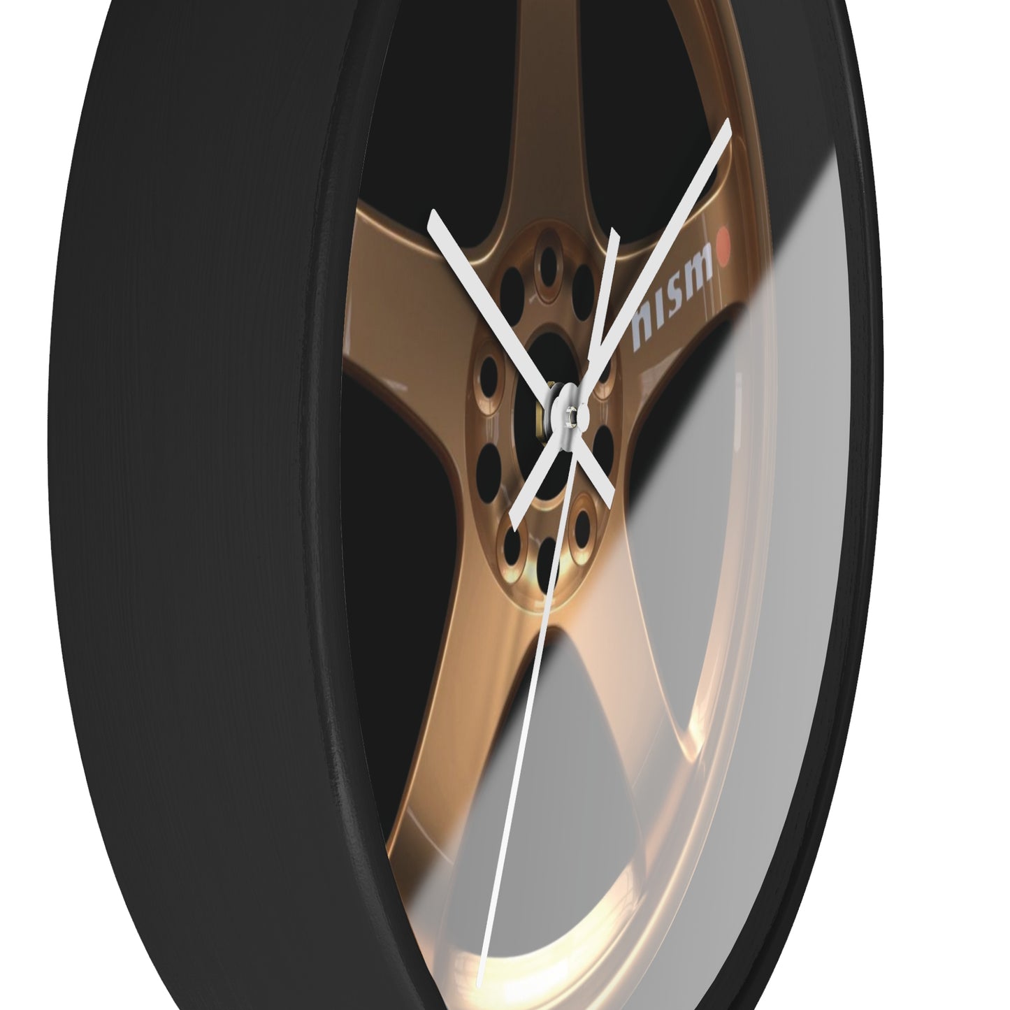 Novelty Gold Nismo LMGT4 Wheel Clock, Rays LMGT4 Garage Wall Clock, Nismo Wheel Clock