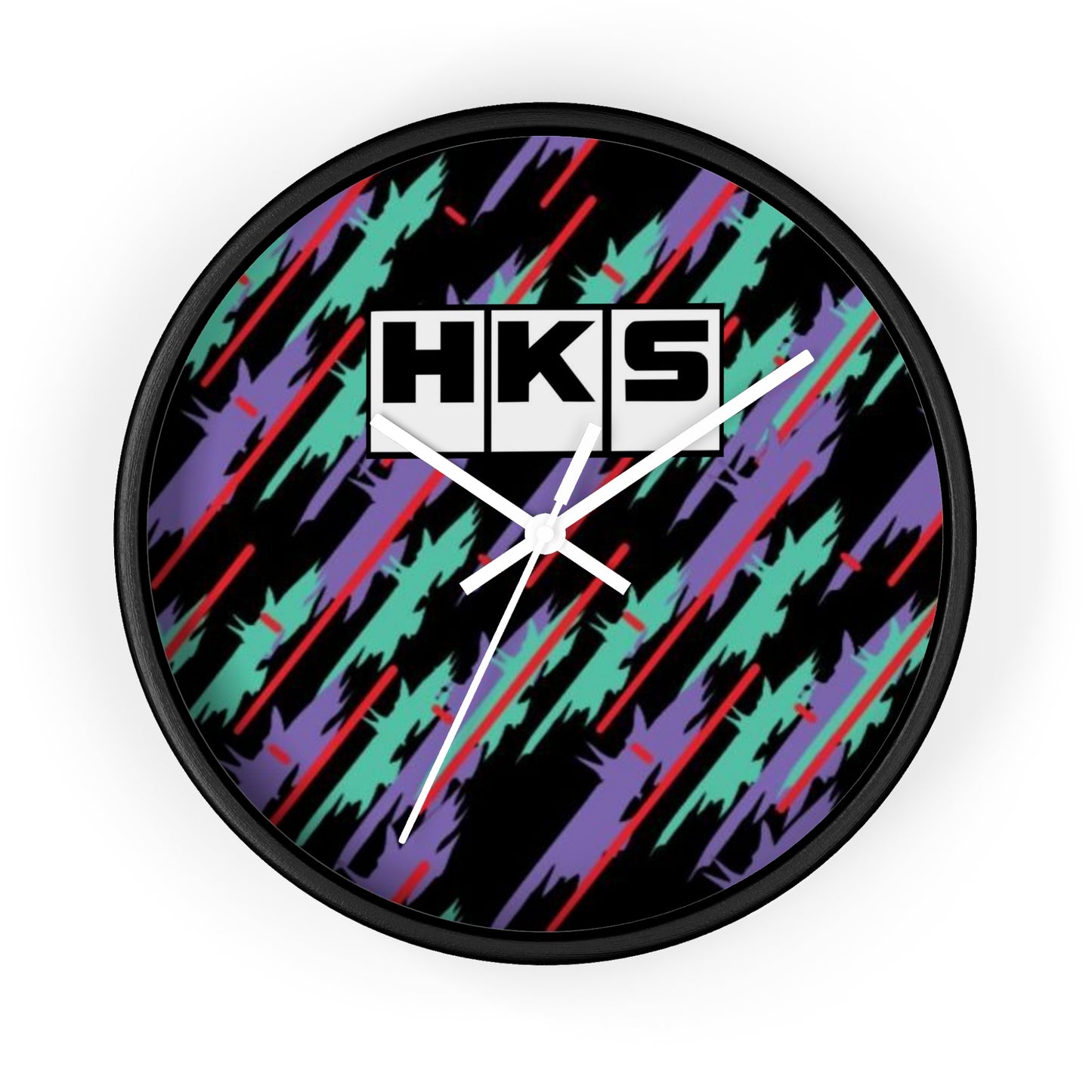HKS Pattern Tribute Wall Clock, JDM HKS Old Logo Wall Clock