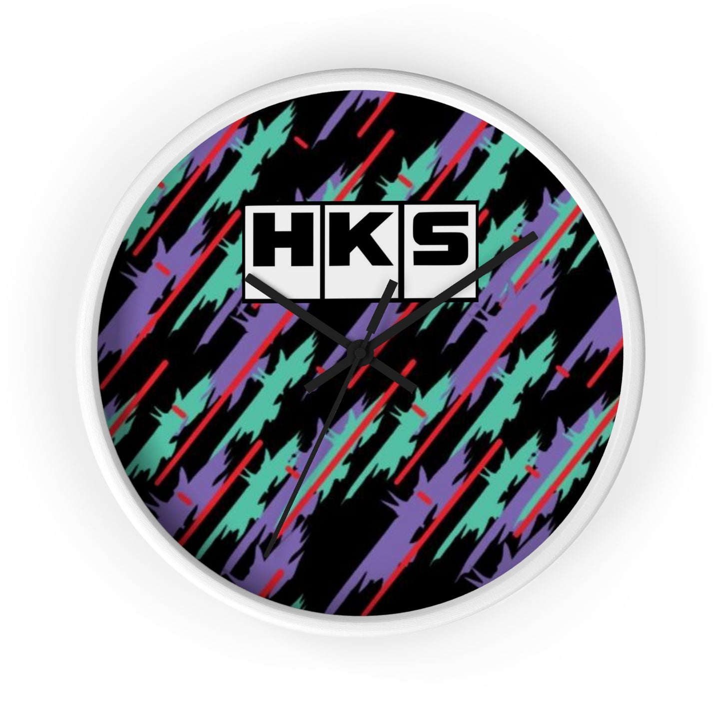 HKS Pattern Tribute Wall Clock, JDM HKS Old Logo Wall Clock