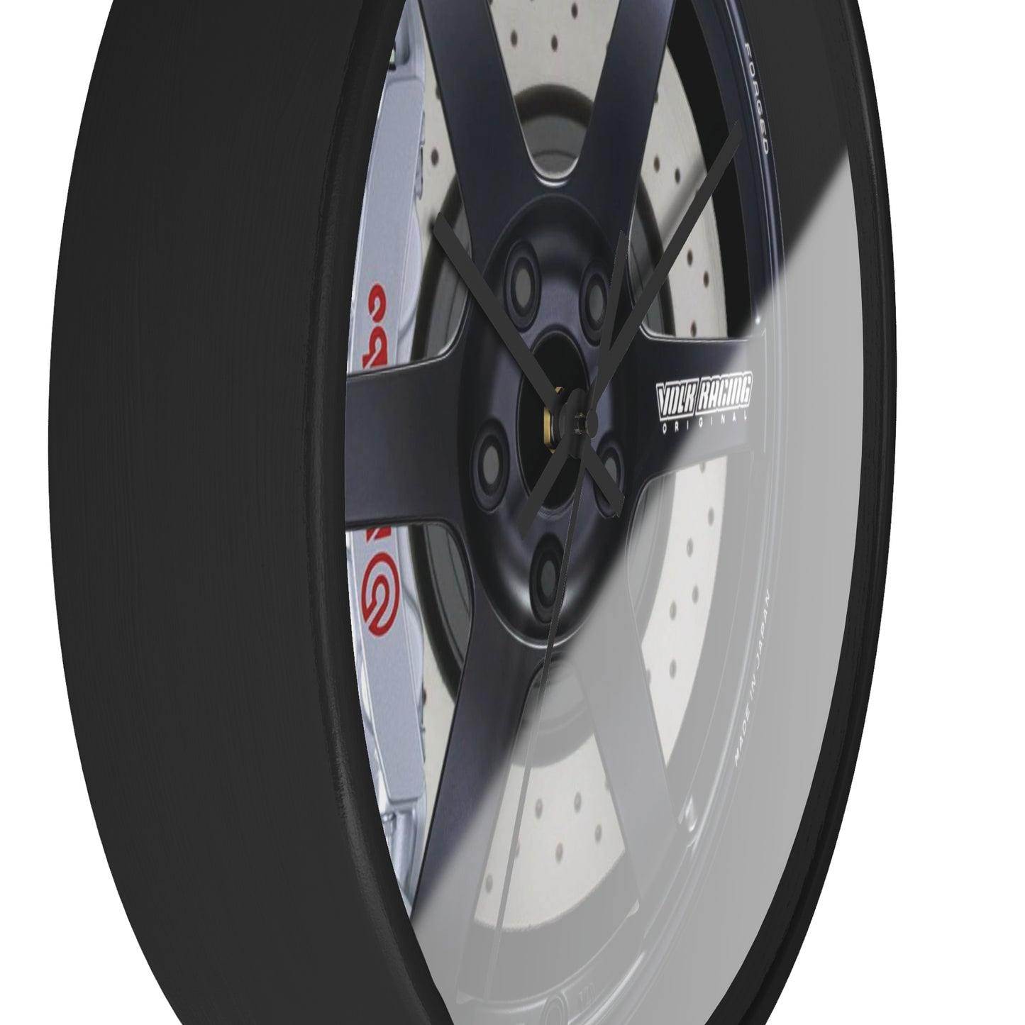 Novelty TE37 Saga Gray Caliper Wheel Clock, Volk Racing Garage Wall Clock, Dorm Room Clock, Car Lover Clock, Boyfriend Gift, Christmas Gift