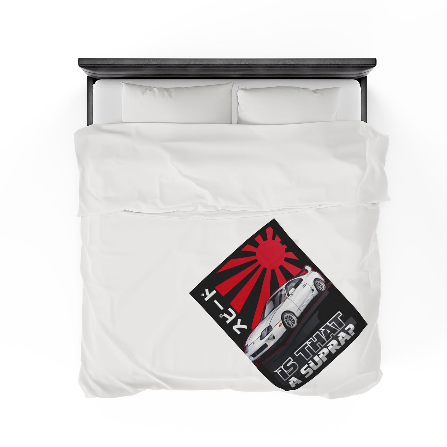 Funny JDM MK4 Supra Velveteen Plush Blanket, JDM MK4 Supra Lover Throw Over Blanket