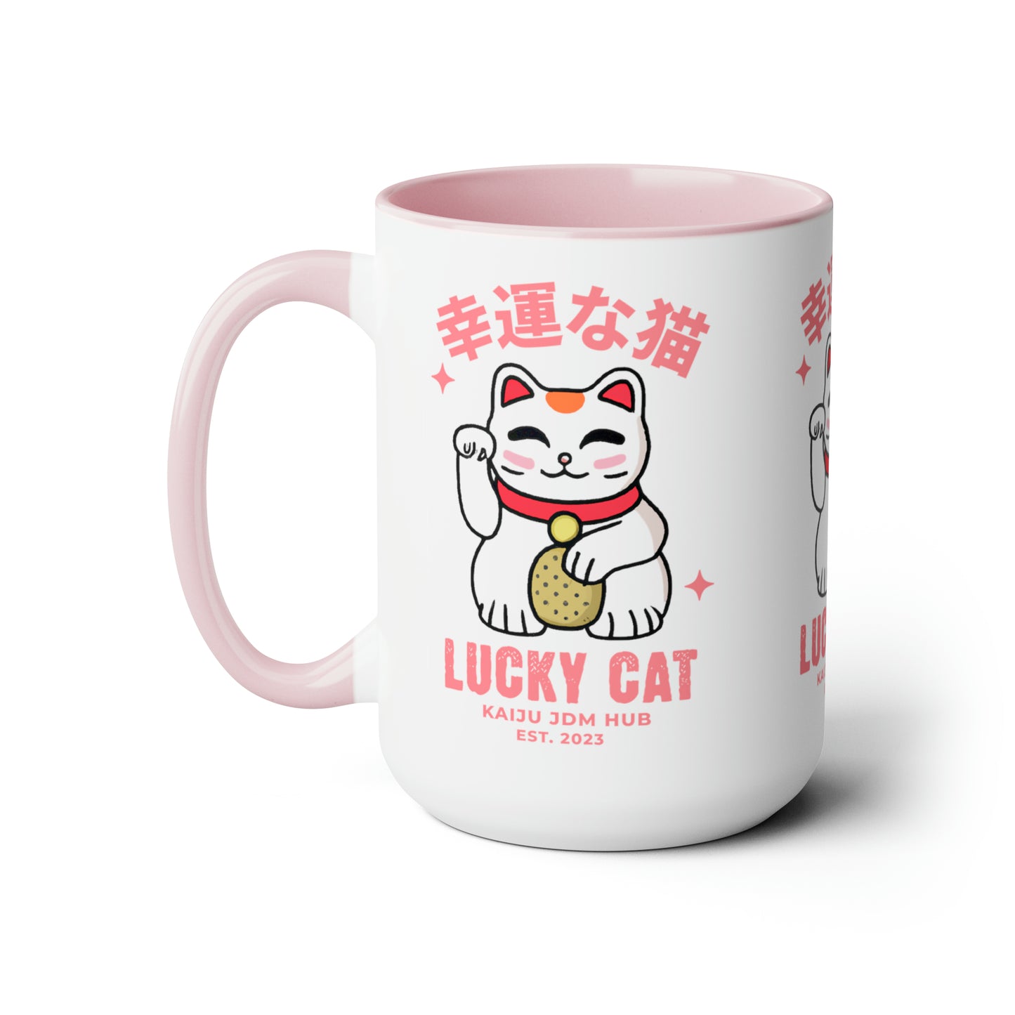 Lucky Cat Coffee Mug, Maneki Neko Coffee Mug, Japanese Art Coffee Mug