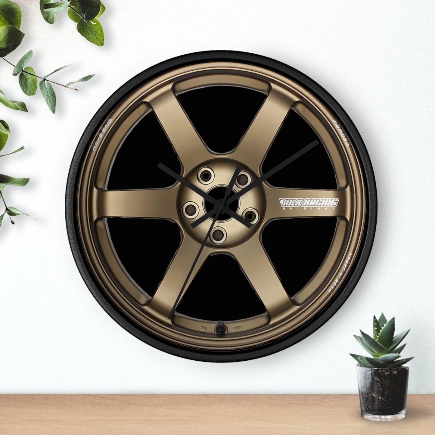 Tribute TE37 Rays Wheels Wall Clock, Volk Racing Garage Wall Clock