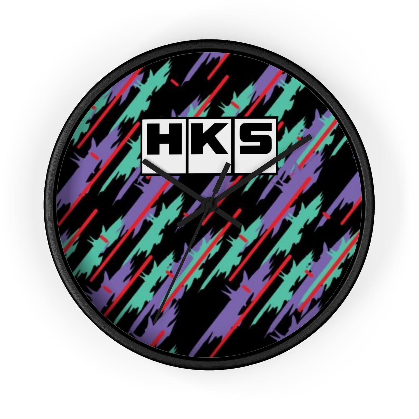 HKS Pattern Tribute Wall Clock, JDM HKS Old Logo Wall Clock