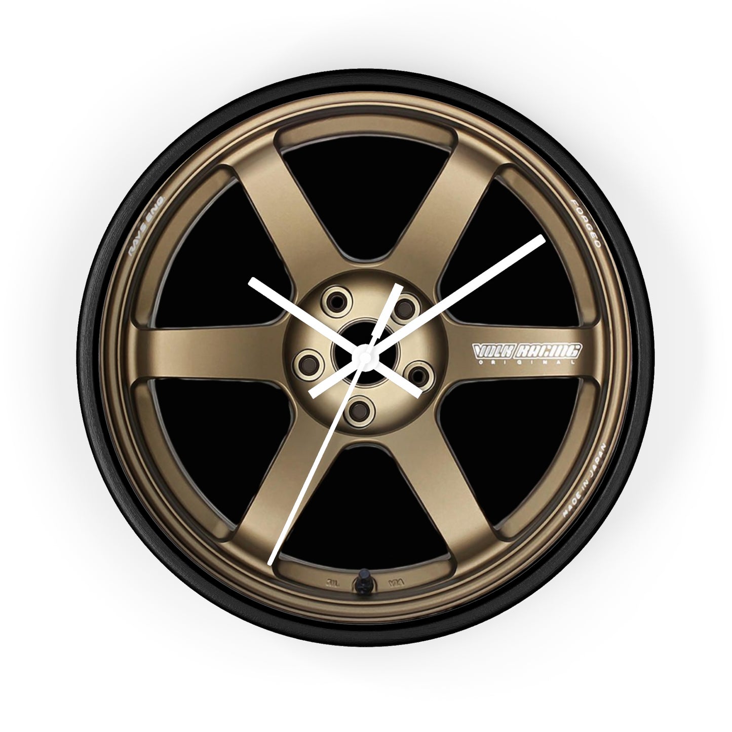 Tribute TE37 Rays Wheels Wall Clock, Volk Racing Garage Wall Clock
