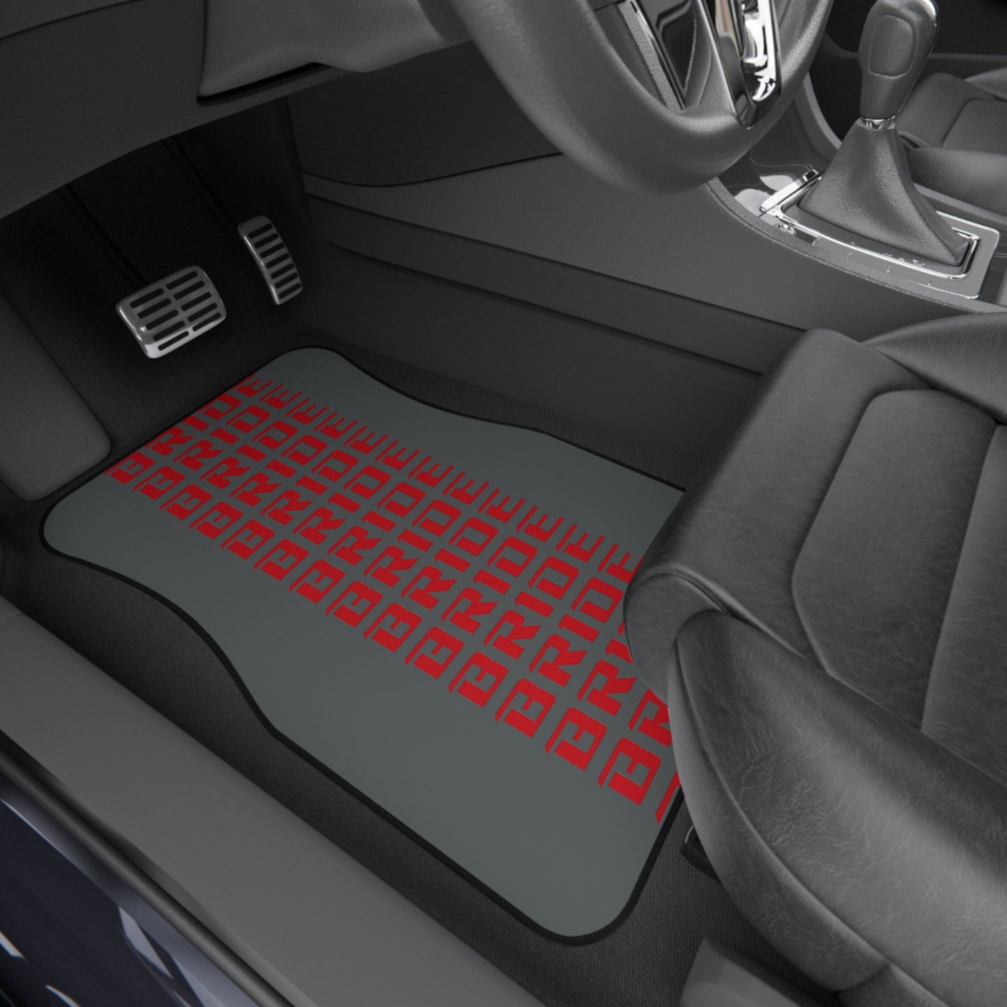 Bride Tribute Floor Mats Gray (Set of 2), 90's JDM Bride Floor Mats