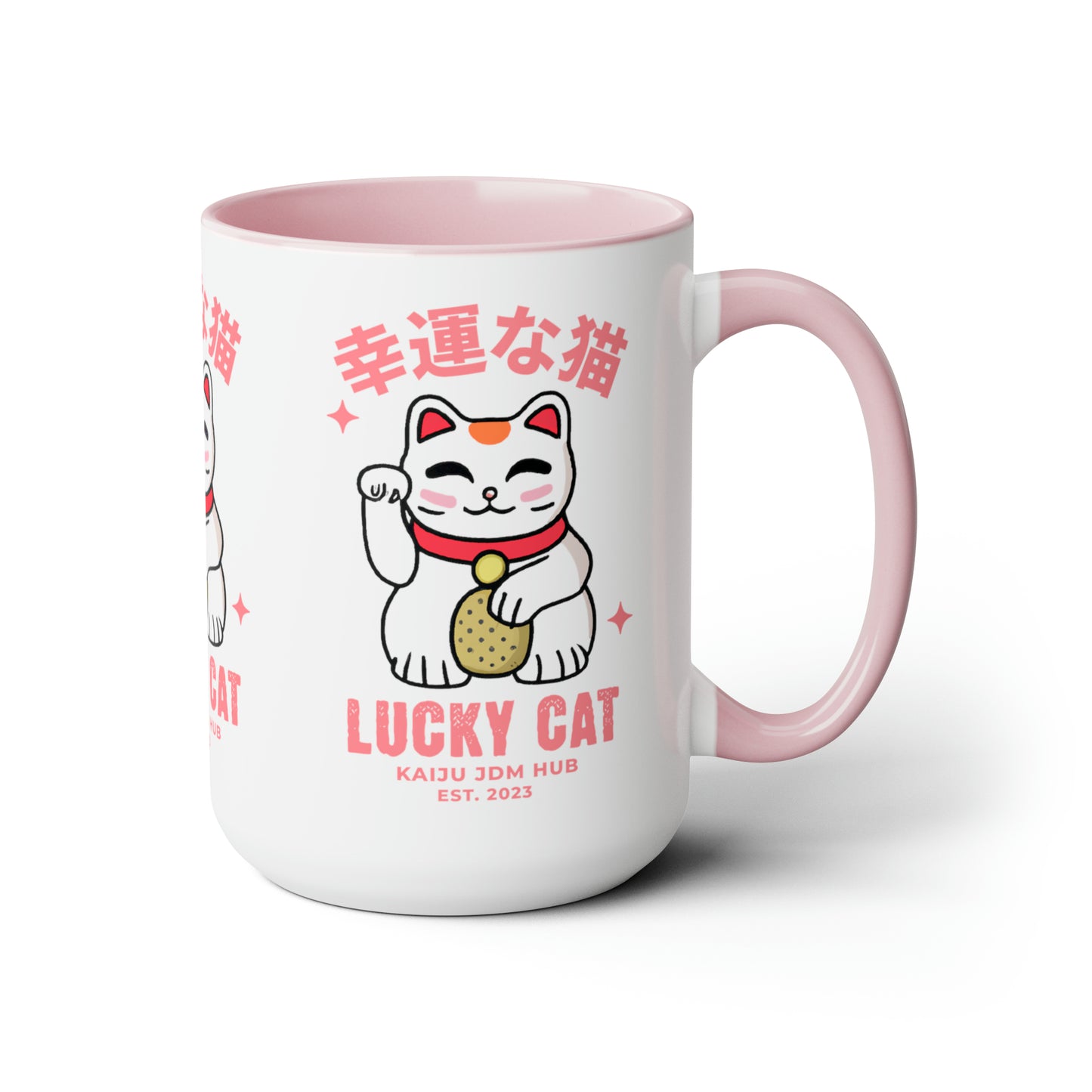Lucky Cat Coffee Mug, Maneki Neko Coffee Mug, Japanese Art Coffee Mug