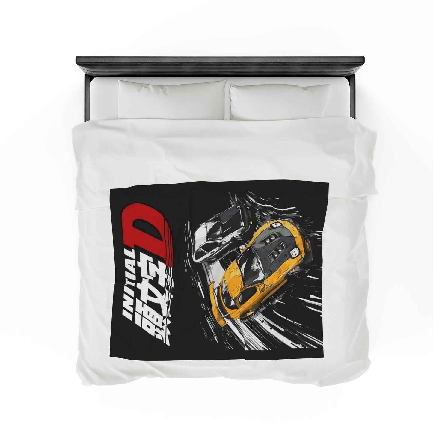 Tribute Initial D Velveteen Plush Blanket, Initial D AE86 RX7 Throw Over Blanket