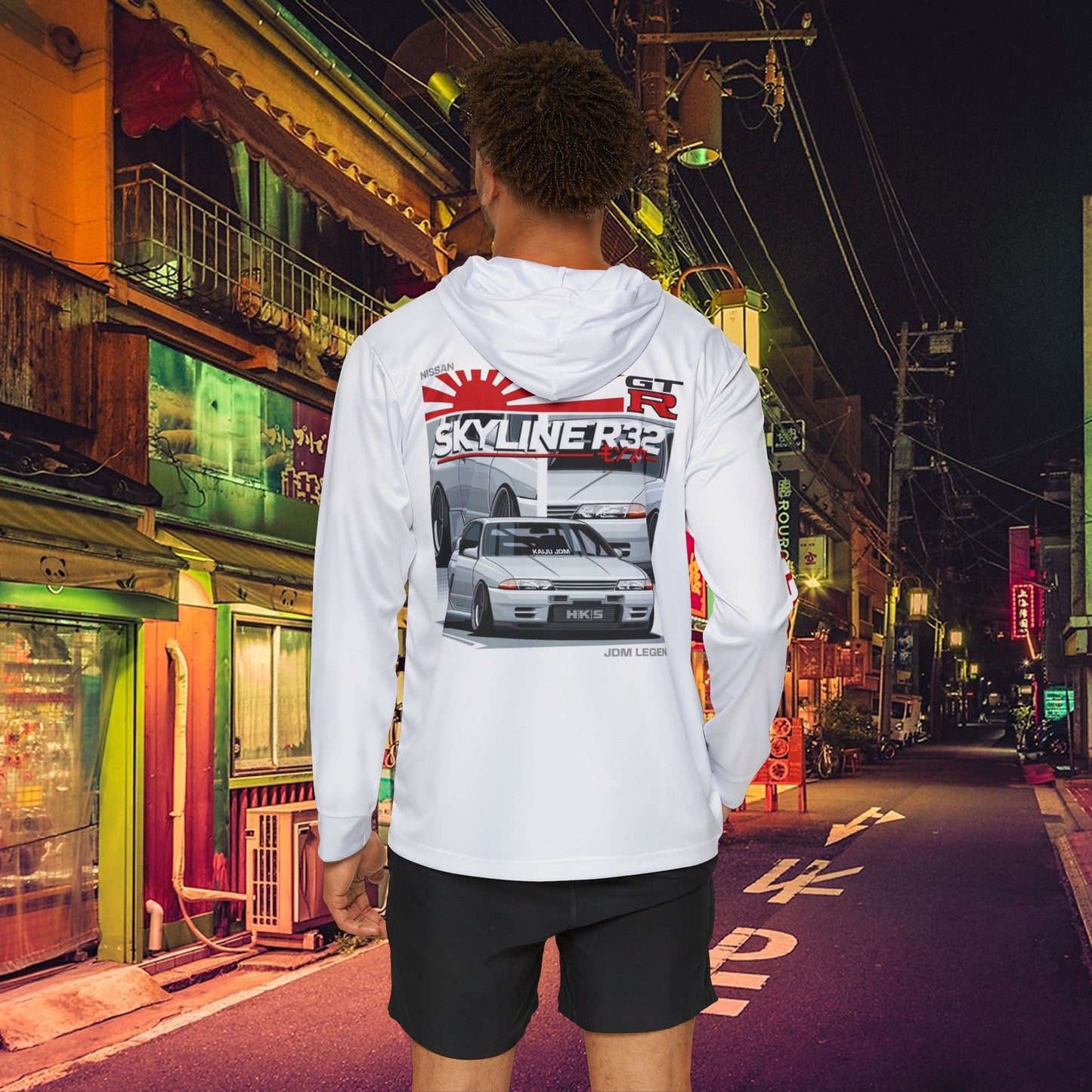 R32 Skyline Men's Sports Warmup Hoodie (AOP), Nissan GTR Light Weight Pullover, Nismo GTR Hoodie