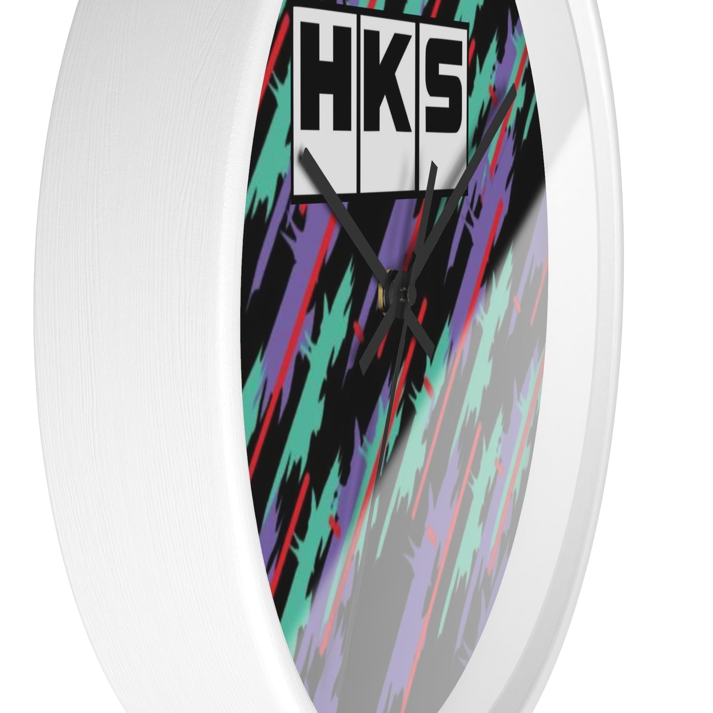 HKS Pattern Tribute Wall Clock, JDM HKS Old Logo Wall Clock