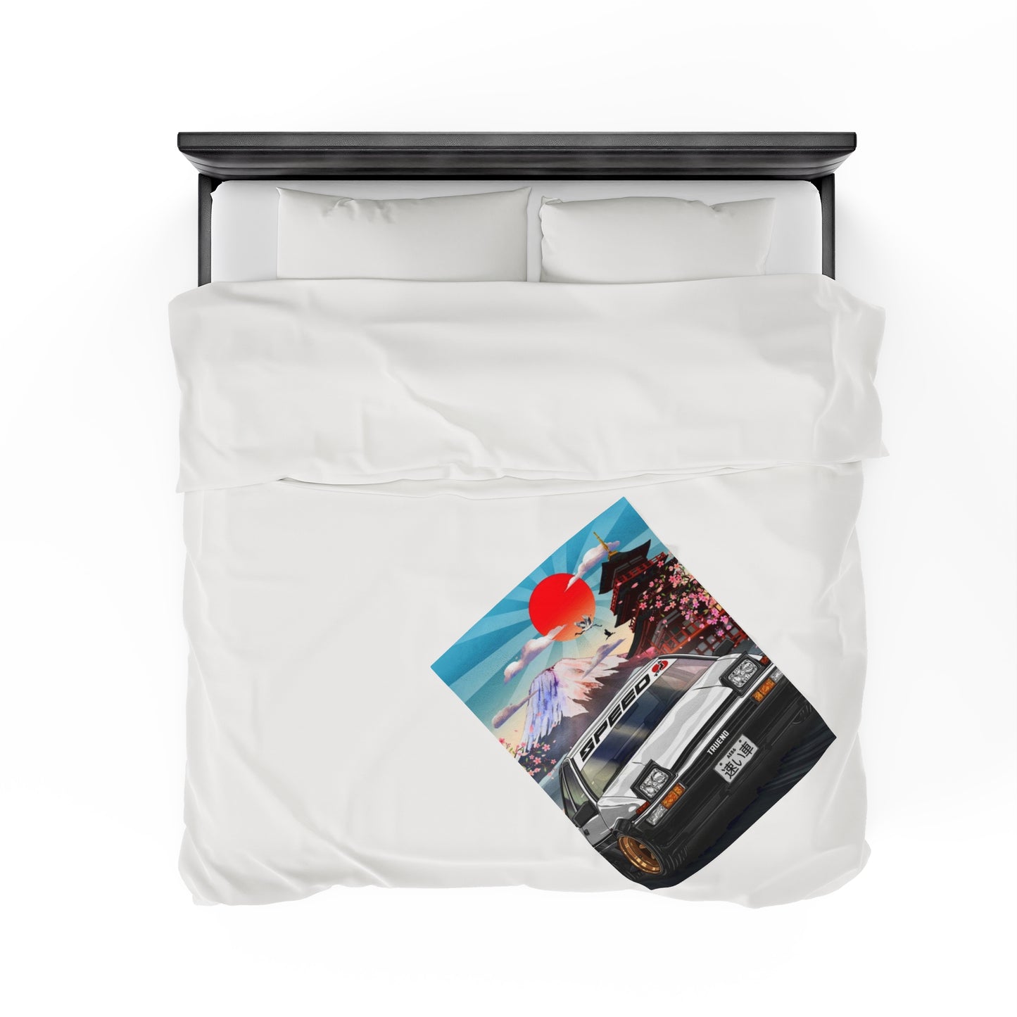 Toyota Trueno AE86 Velveteen Plush Blanket, Tyota AE86 Throw Over Blanket
