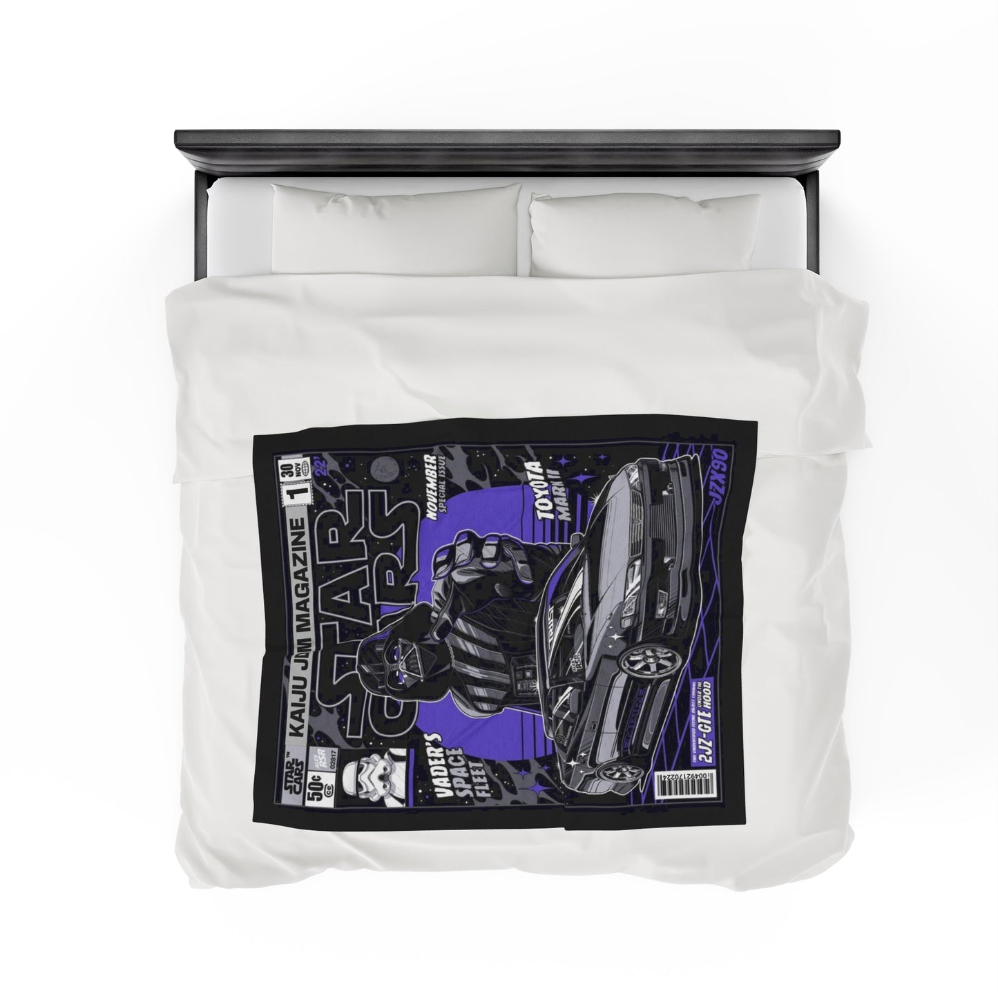 Star Wars Tribute Vader Chaser Velveteen Plush Blanket, Darth Vader Toyota Chaser Throw Over Blanket