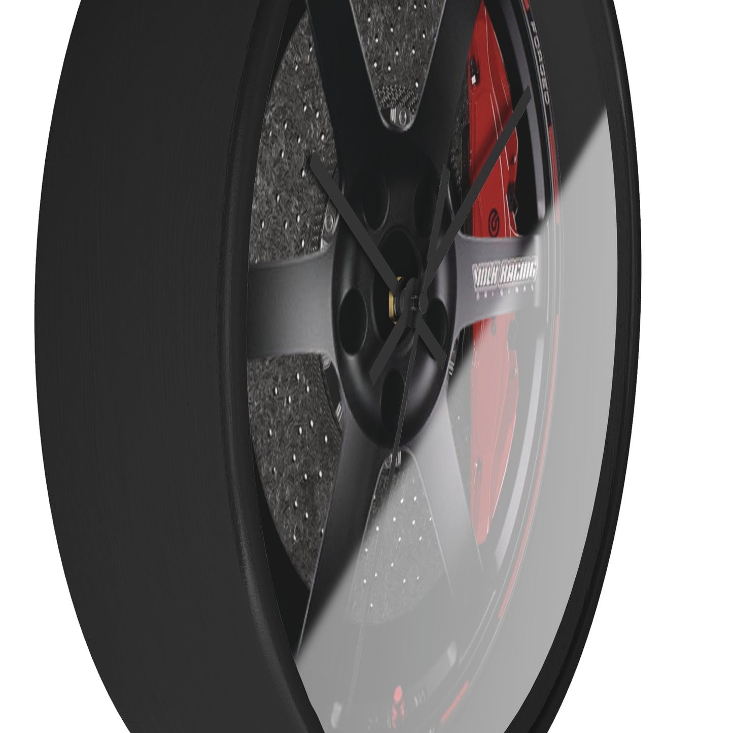 Novelty Black TE37 Rays Wheels Wall Clock, Volk Racing Garage Wall Clock