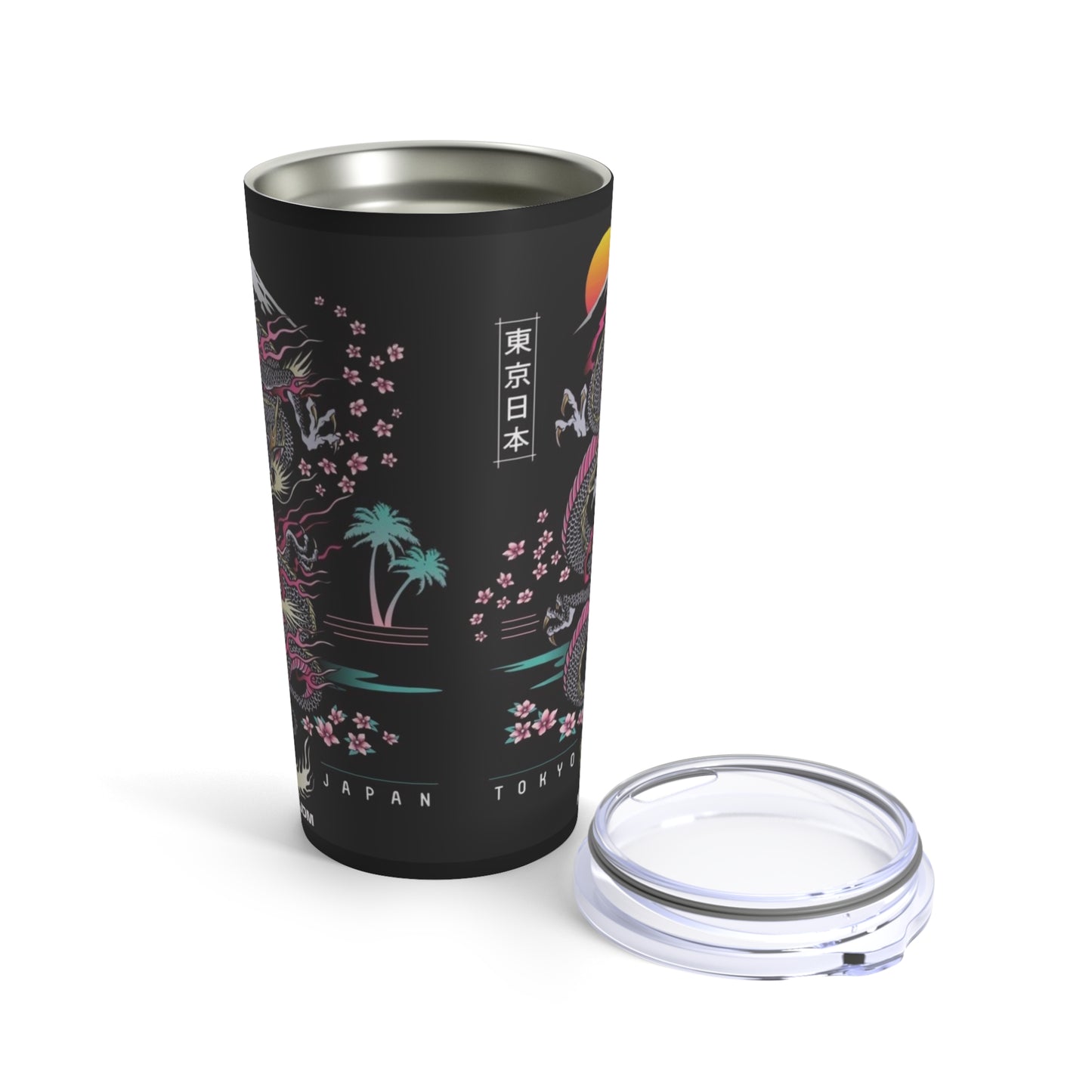 Japanese Dragon Art Tumbler, Dragon Design 20oz Tumbler, JDM Tumbler, Birthday Gift, Cars N Coffee Gift