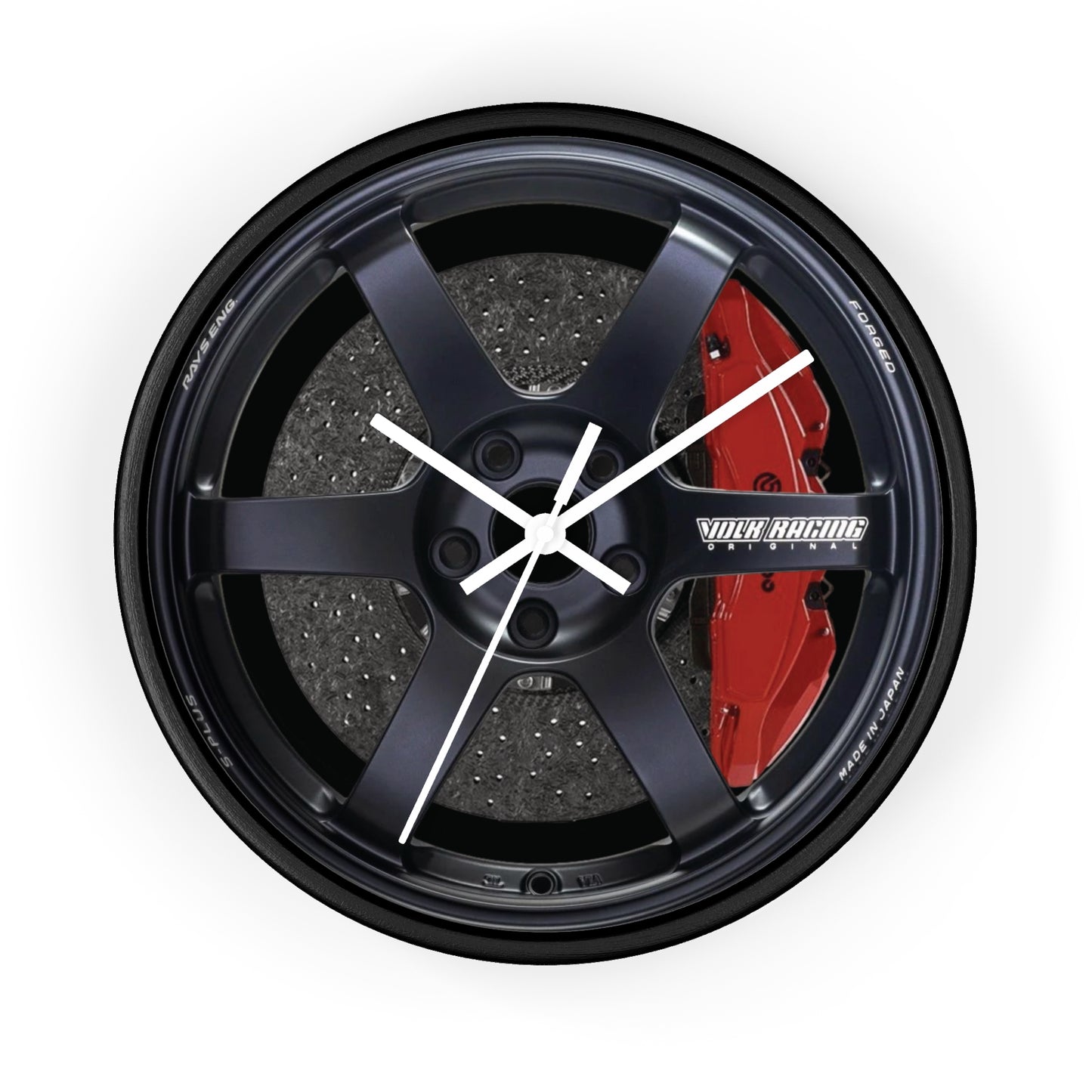 Novelty TE37 Saga Rays Wheels Wall Clock, Volk Racing Garage Wall Clock, Dorm Room Clock, Car Lover Clock, Boyfriend Gift, Christmas Gift