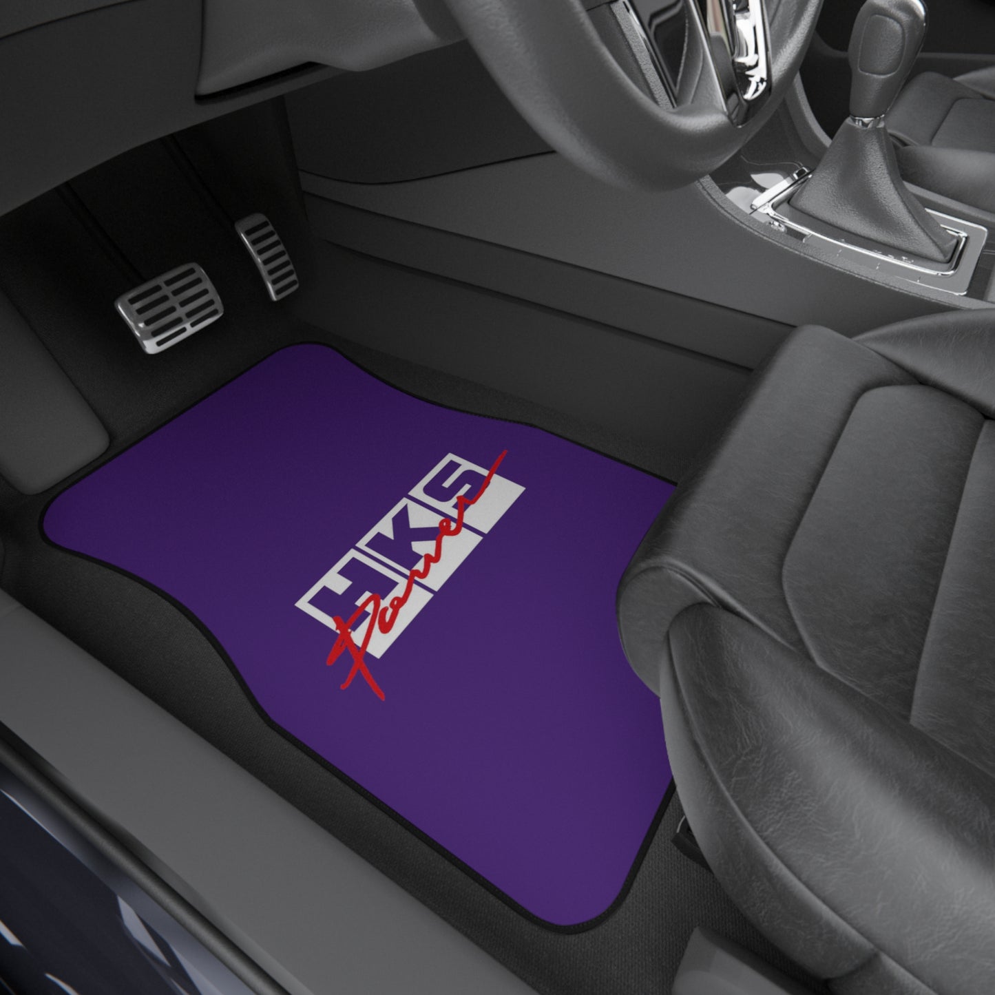 Purple HKS Power Old Logo Tribute Car Mats (Set of 2), 90's JDM HKS Floor Mats Pair