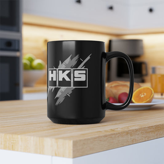 HKS Black Coffee Mug, Old School HKS Coffee Mug