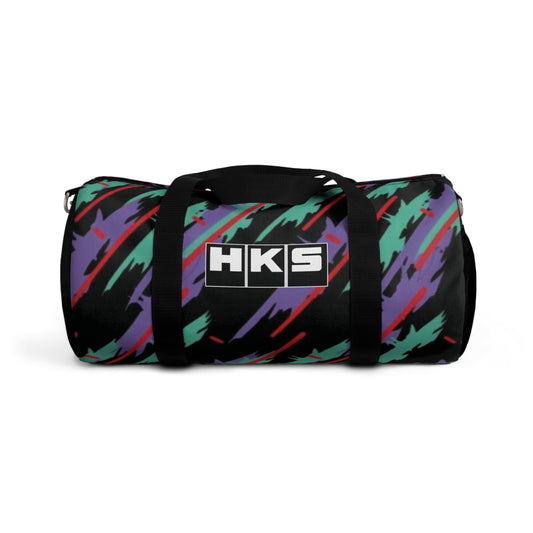 Retro HKS Oil Slick Duffel Bag, JDM Gym Bag, JDM Tool Bag