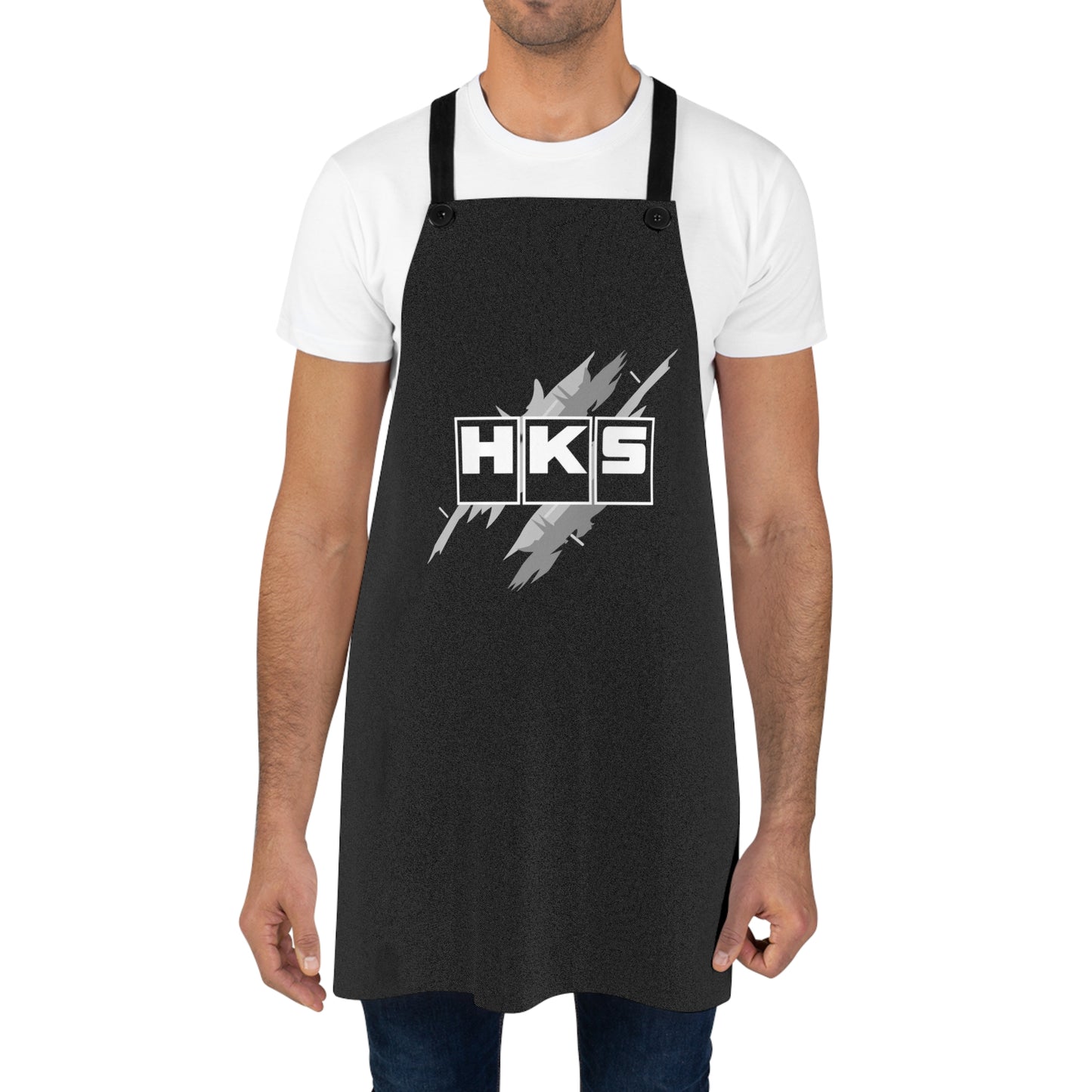HKS Black N White Apron, JDM Cooking Apron, JDM HKS Workshop Apron