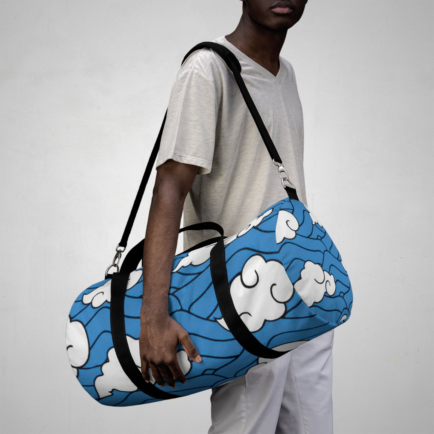 Blue Akatsuki Cloud Duffel Bag, Anime Cloud JDM Gym Bag, JDM Tool Bag