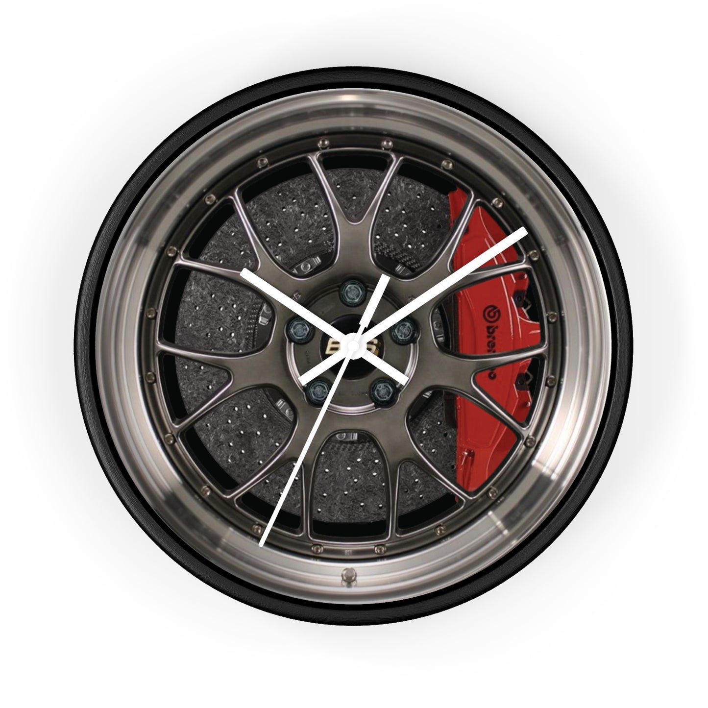 BBS LMR Wheels/W Brembos Wall Clock, LMR Wheel Garage Wall Clock, BBS Wheel Clock