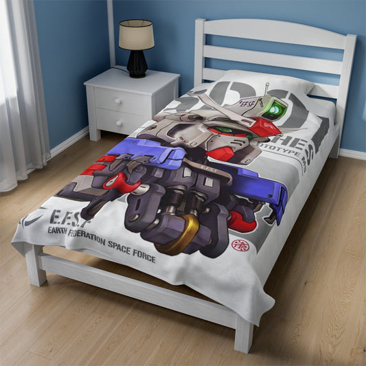 Gundam Anime Tribute Fleece Throw Blanket, Gundam Anime Blanket