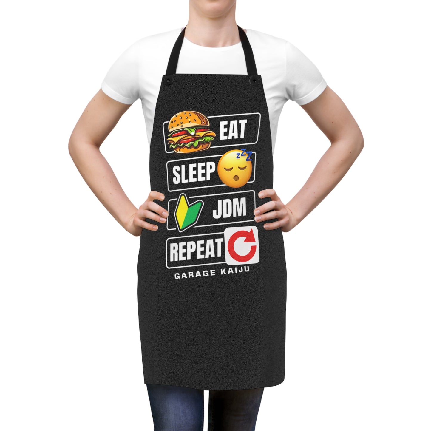 Eat, Sleep JDM, Repeat Apron, JDM Lovers Cooking Apron, JDM Workshop Apron