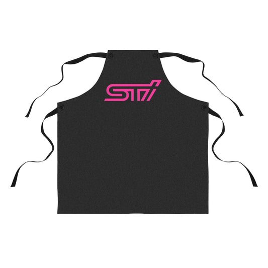 Black Subaru STI Shop Apron, JDM Cooking Apron, JDM STI Workshop Apron