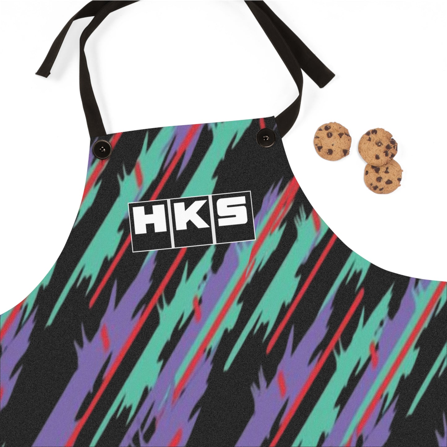 Retro HKS Oil Slick Apron, JDM Cooking Apron, JDM HKS Workshop Apron