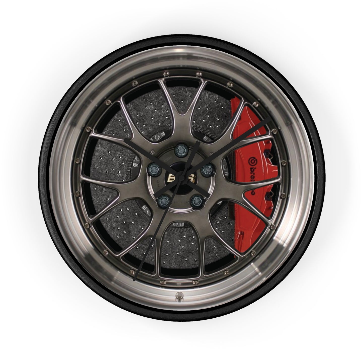 BBS LMR Wheels/W Brembos Wall Clock, LMR Wheel Garage Wall Clock, BBS Wheel Clock