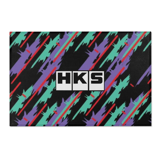 HKS Tribute Old Pattern Area Rug, JDM HKS Shop Mat