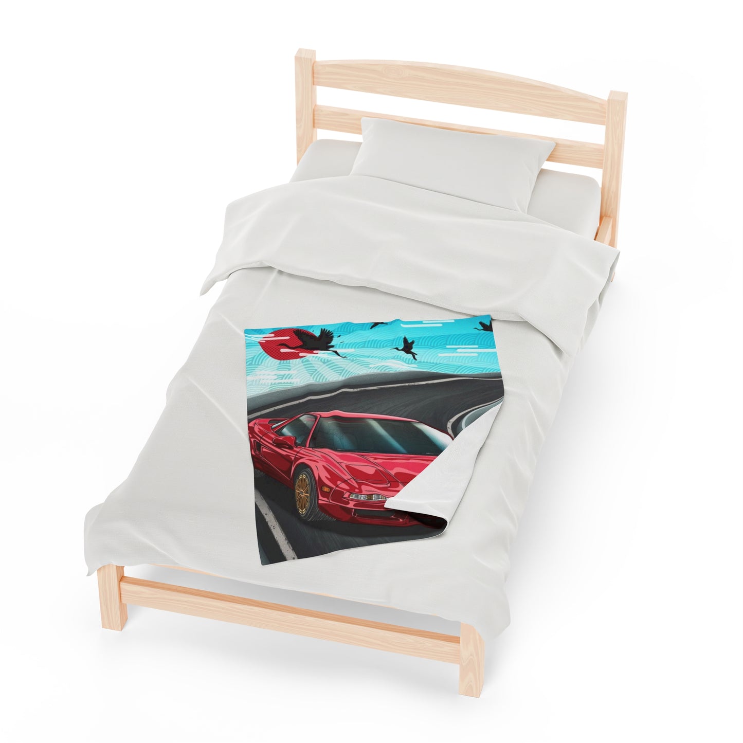 Acura NSX Velveteen Plush Blanket, Honda NSX Throw Over Blanket