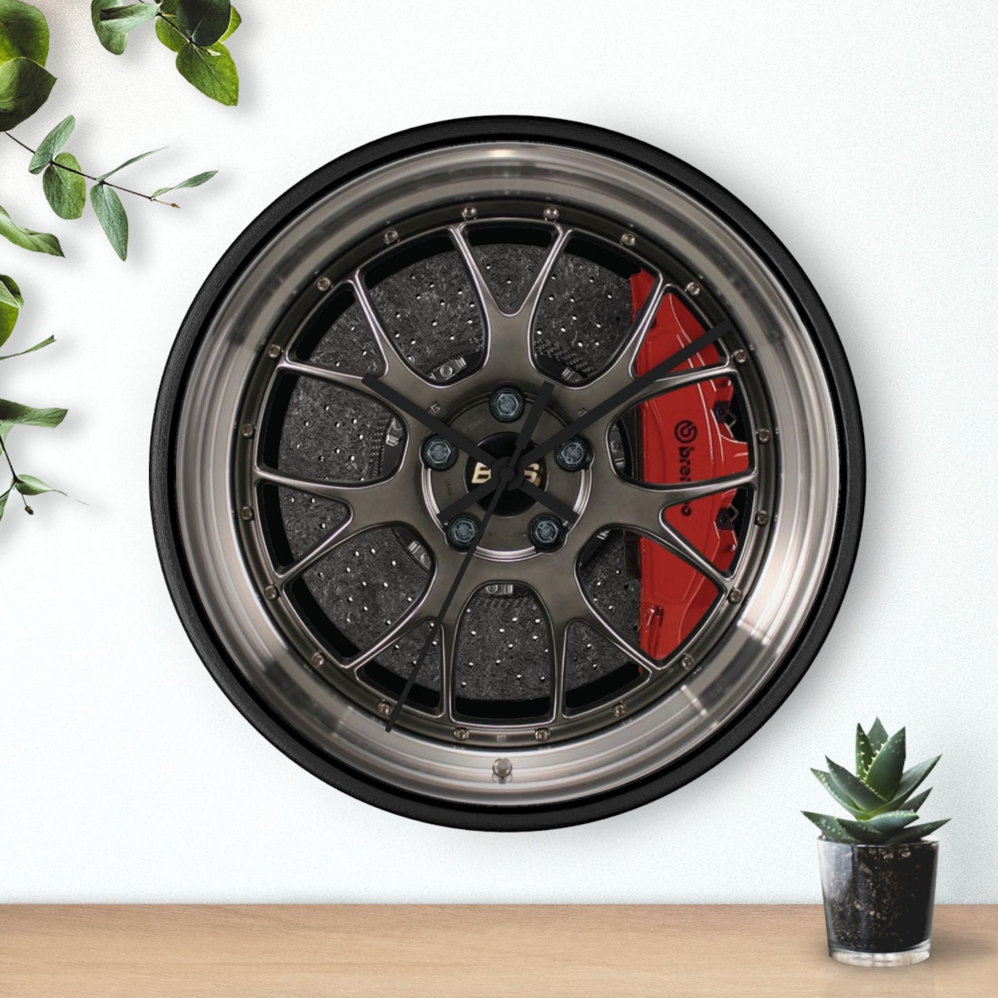 BBS LMR Wheels/W Brembos Wall Clock, LMR Wheel Garage Wall Clock, BBS Wheel Clock