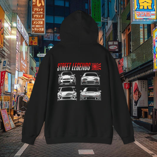 Novelty JDM Legends Hoodie, NSX Supra GTR RX7 Hoodie, Street Legends Hoodie, 90's Pullover, Drift Car Hoodie, Car Lover Hoodie