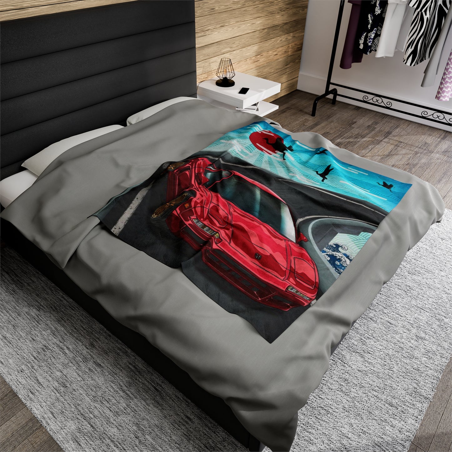 Acura NSX Velveteen Plush Blanket, Honda NSX Throw Over Blanket