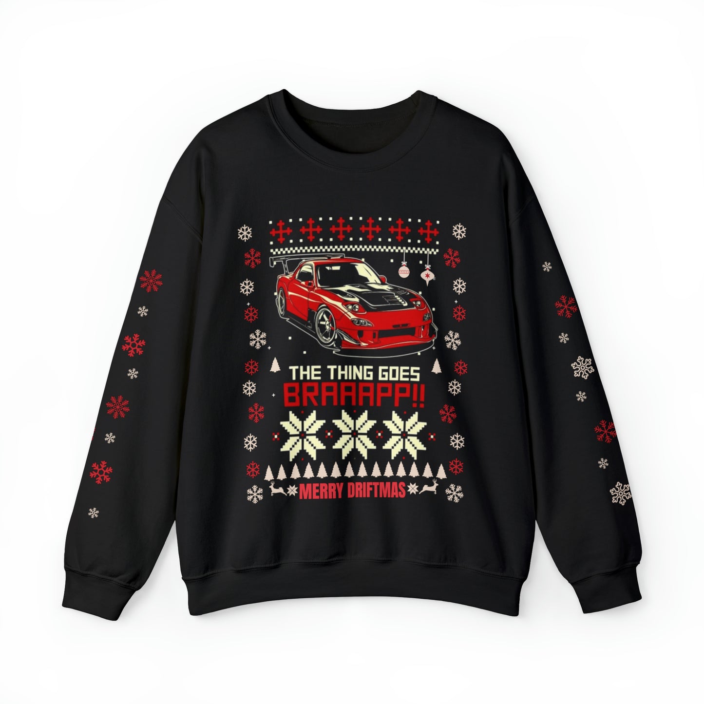 Mazda RX7 Christmas Long Sleeve Sweat Shirt, JDM RX7 Christmas Sweater