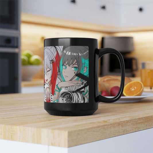 Anime Drift Girl Coffee Mug, Japanese Anime Mug, Drifter Girl Mug