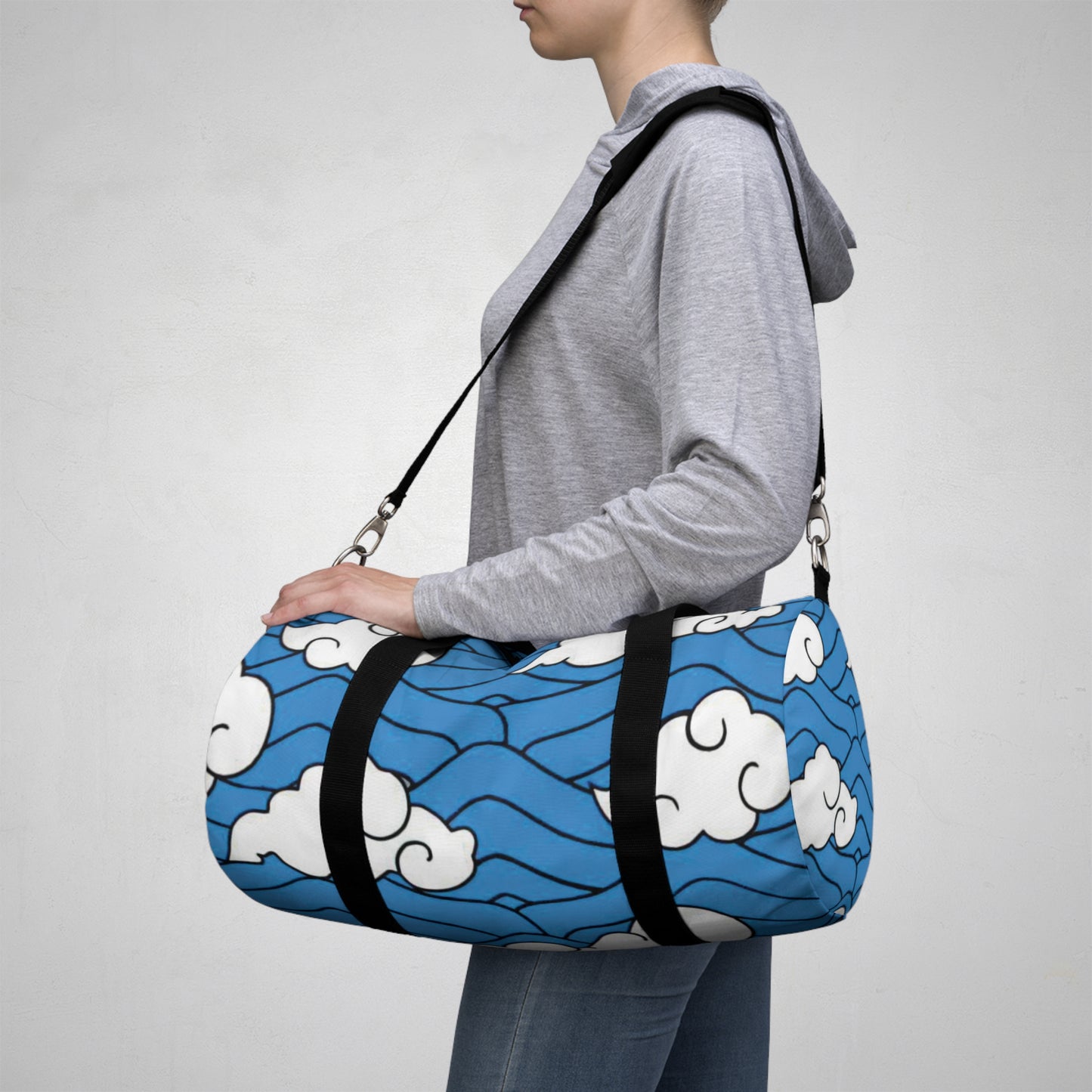 Blue Akatsuki Cloud Duffel Bag, Anime Cloud JDM Gym Bag, JDM Tool Bag