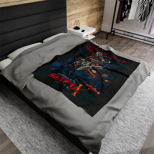 Gundam Mobile Suit Fleece Blanket, Gundam Fleece Blanket