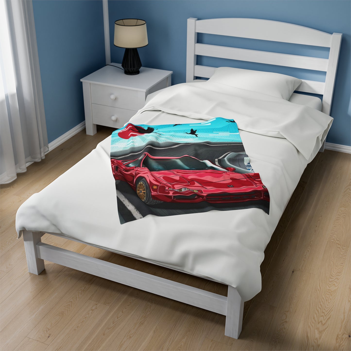 Acura NSX Velveteen Plush Blanket, Honda NSX Throw Over Blanket