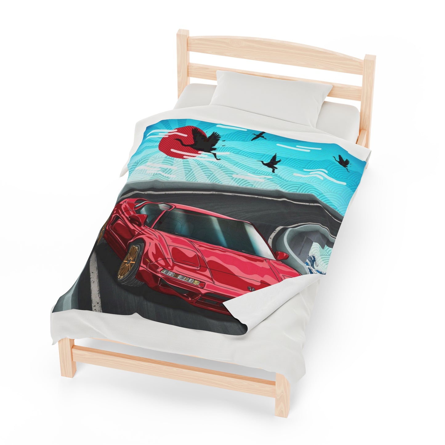 Acura NSX Velveteen Plush Blanket, Honda NSX Throw Over Blanket